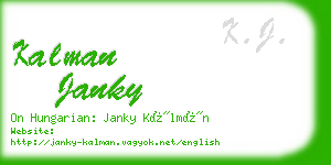 kalman janky business card